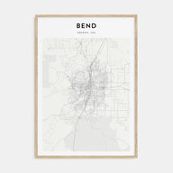 Bend Map Portrait Poster