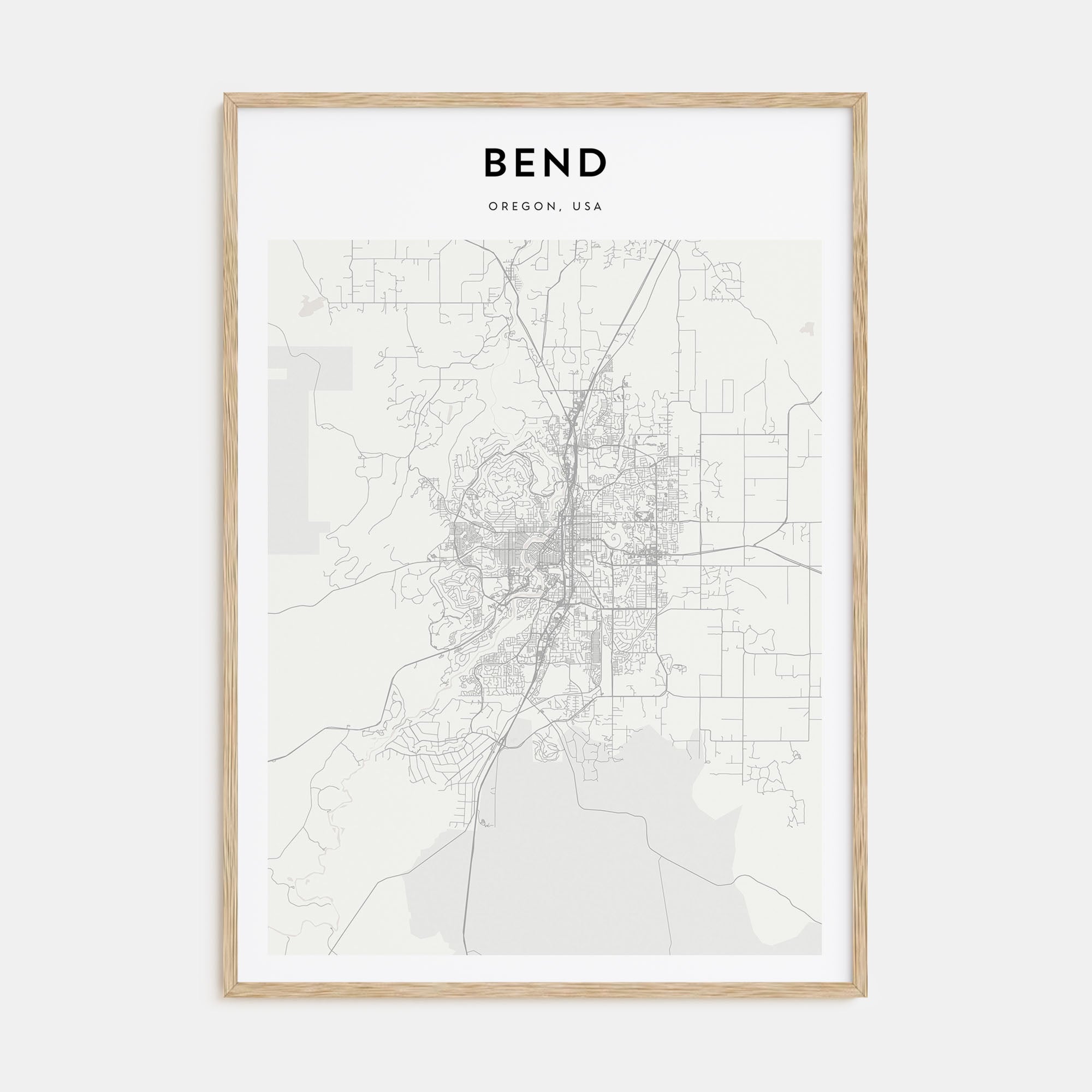 Bend Map Portrait Poster