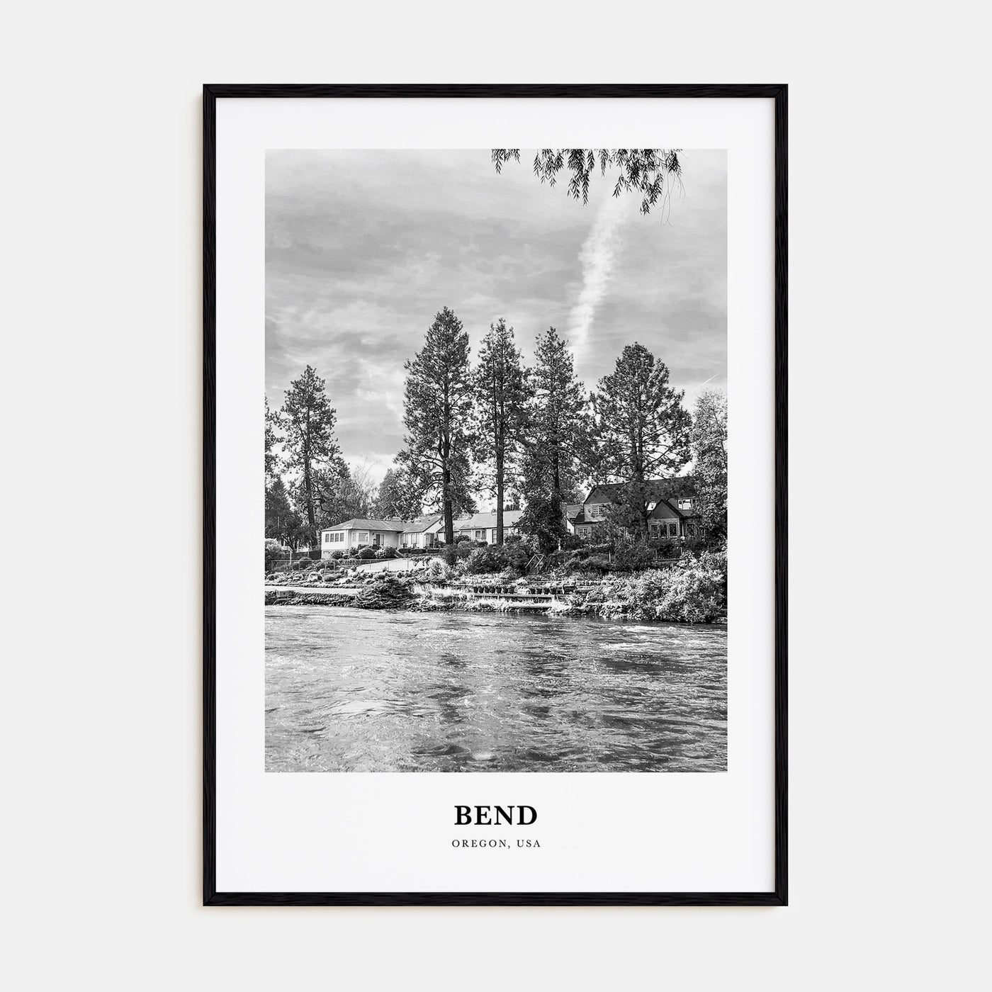 Bend Portrait B&W Poster