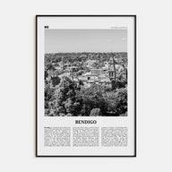 Bendigo Travel B&W Poster