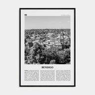Bendigo Travel B&W Poster