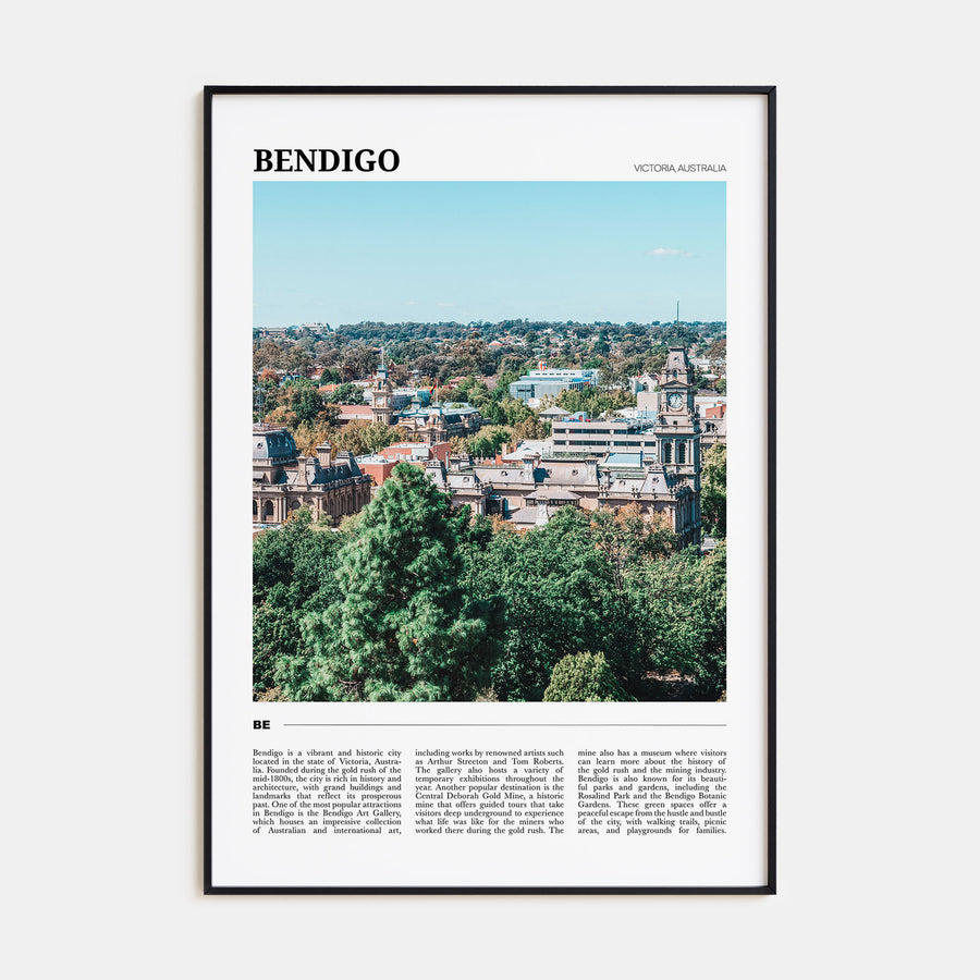 Bendigo Travel Color Poster