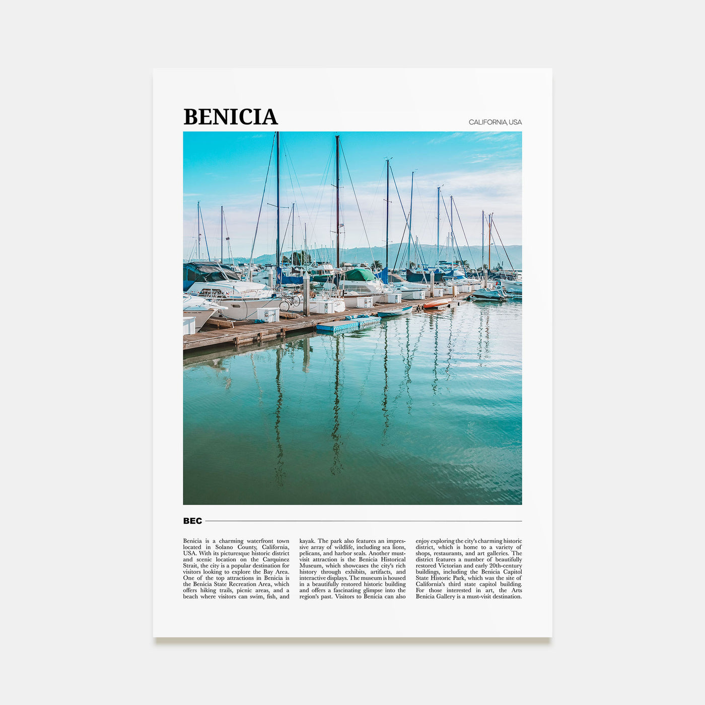 Benicia Travel Color Poster