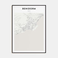 Benidorm Map Portrait Poster