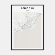 Benidorm Map Portrait Poster