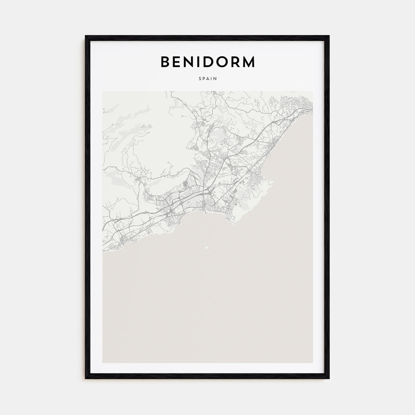 Benidorm Map Portrait Poster