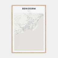 Benidorm Map Portrait Poster