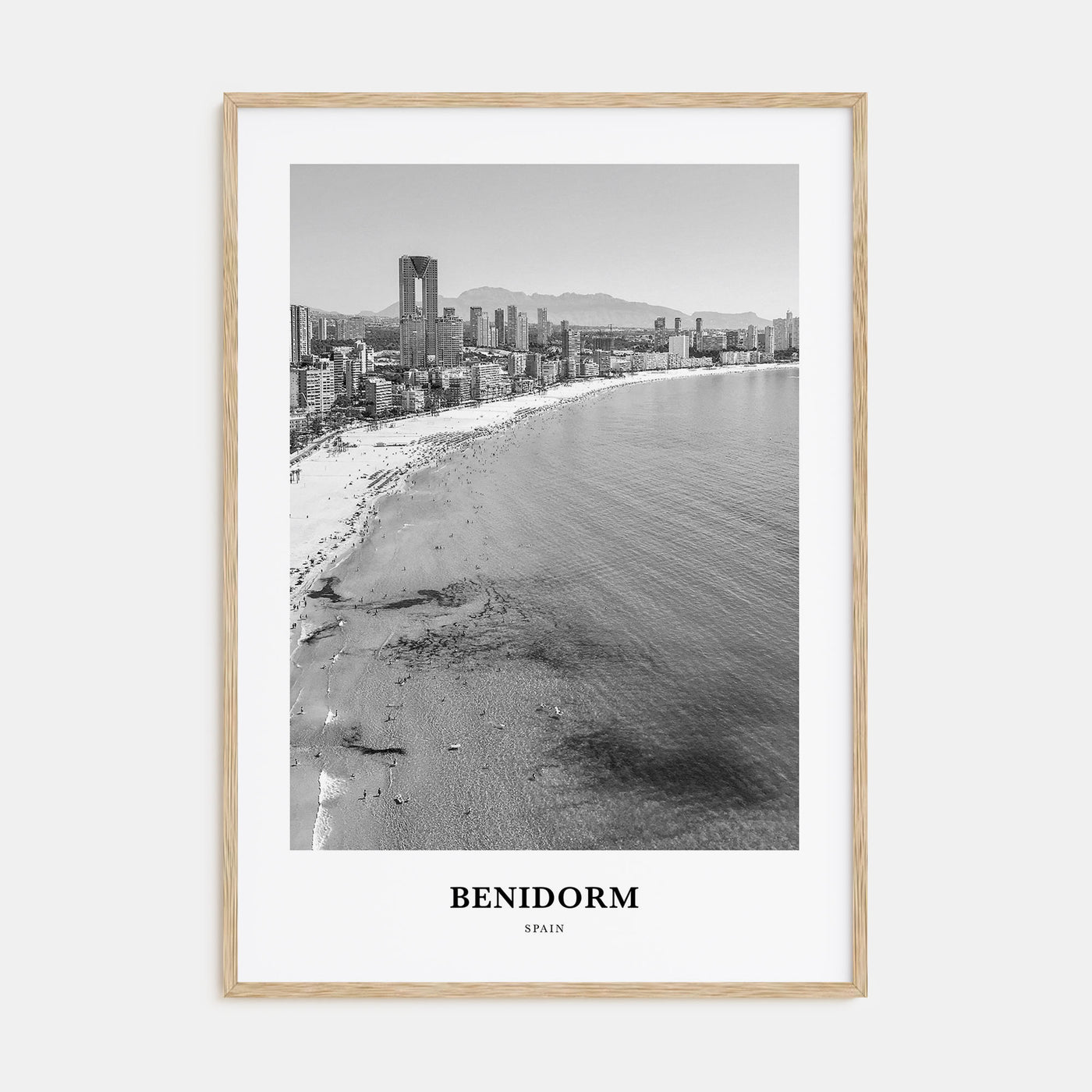 Benidorm Portrait B&W Poster