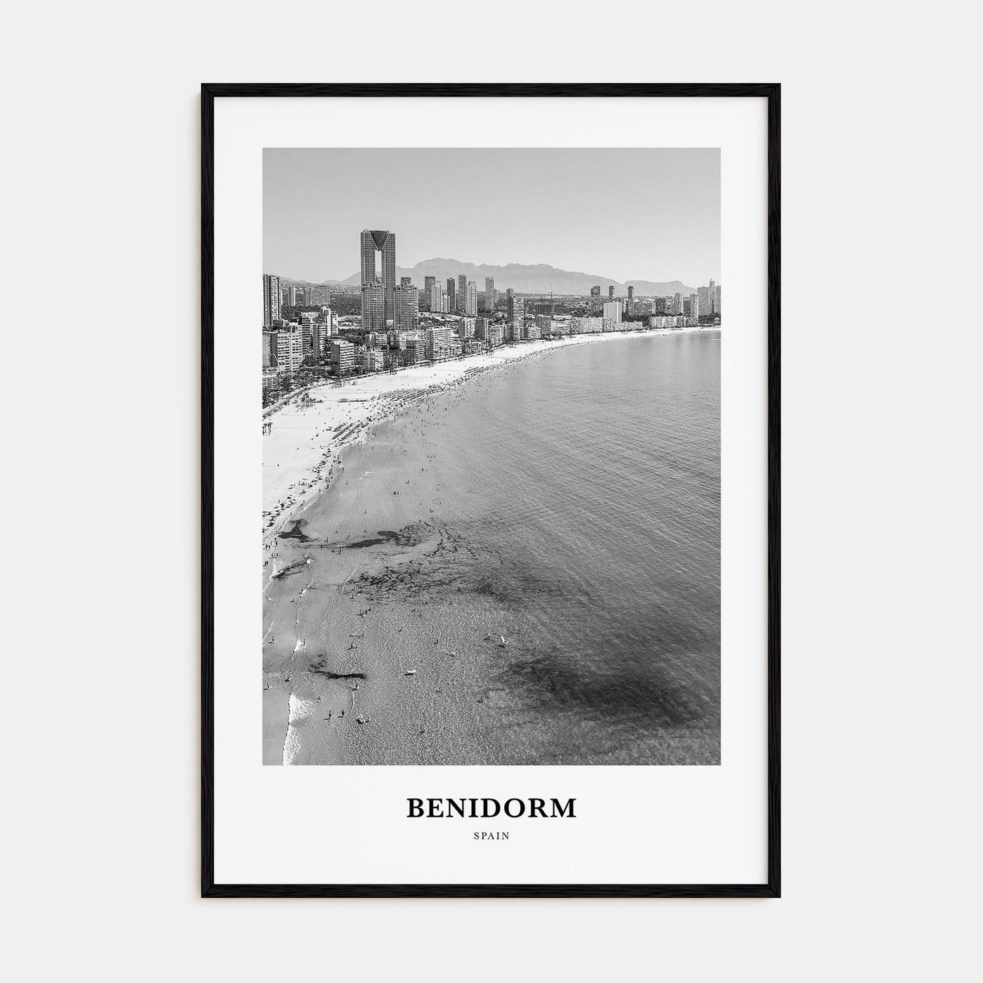 Benidorm Portrait B&W Poster