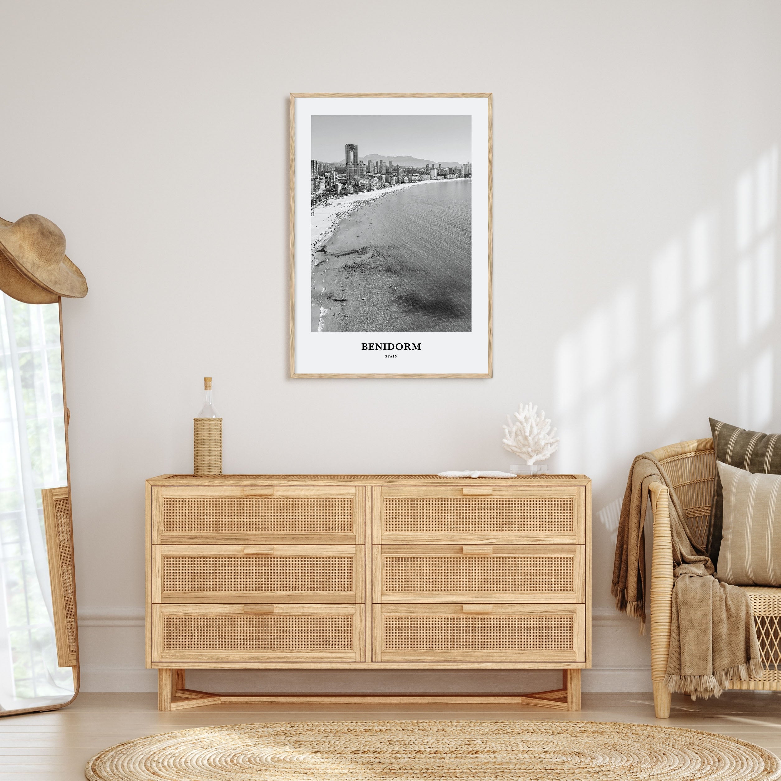 Benidorm Portrait B&W Poster