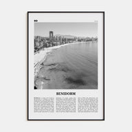 Benidorm Travel B&W Poster