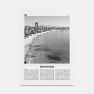 Benidorm Travel B&W Poster