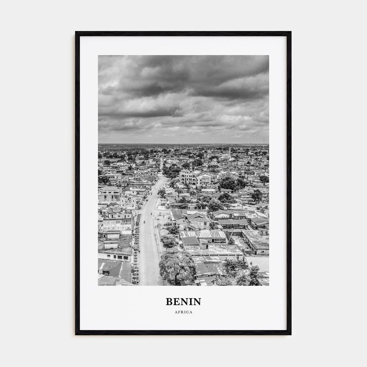Benin Portrait B&W Poster