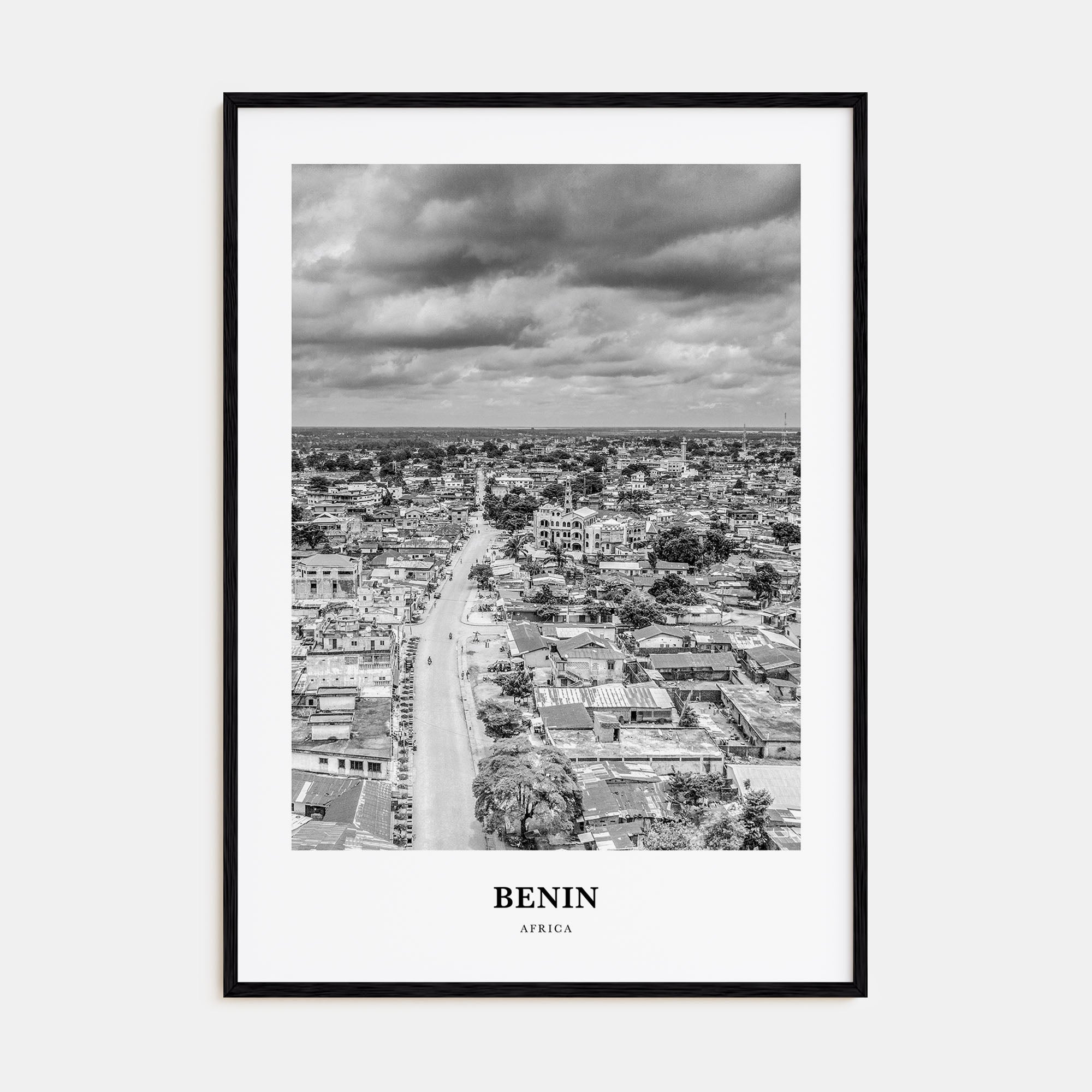 Benin Portrait B&W Poster