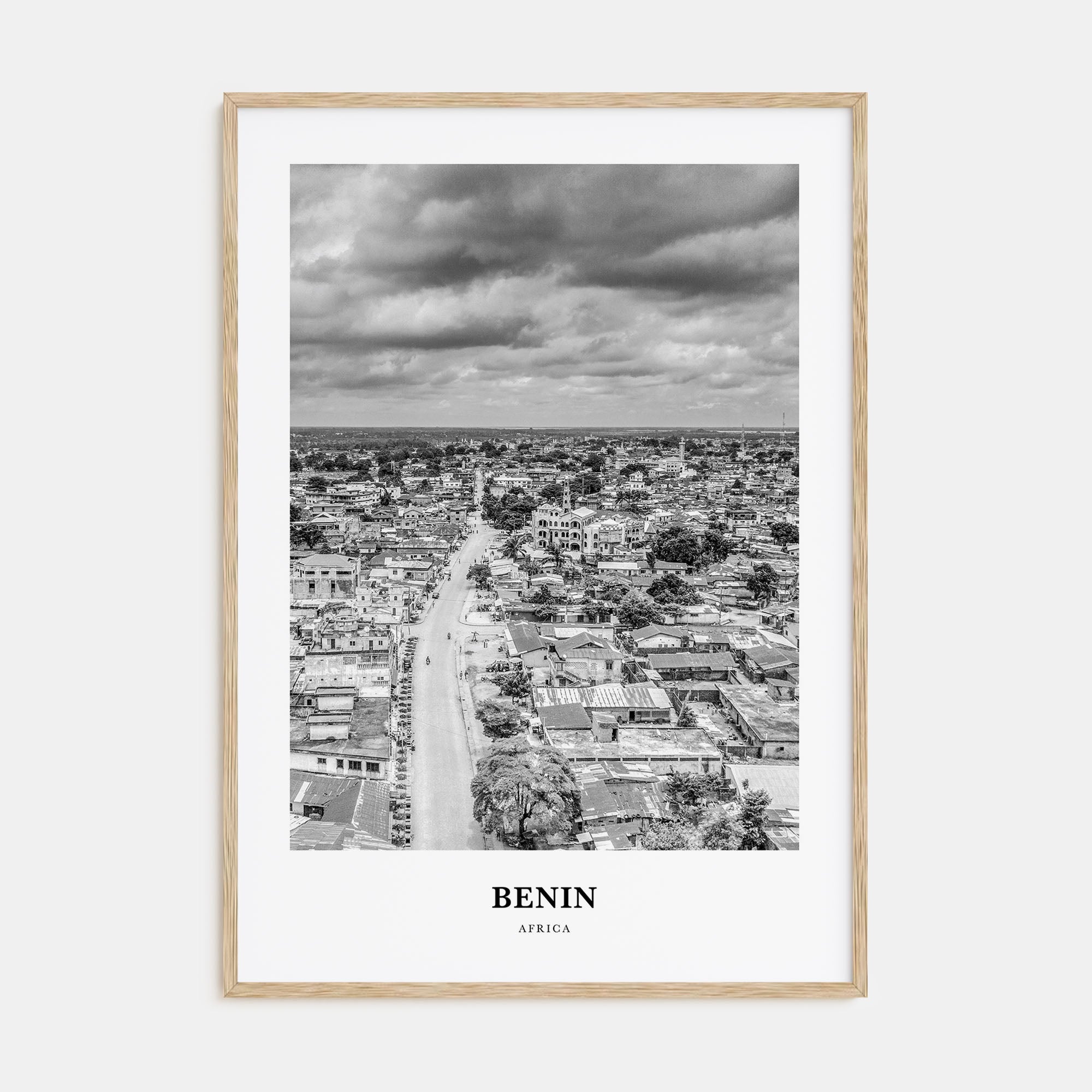Benin Portrait B&W Poster