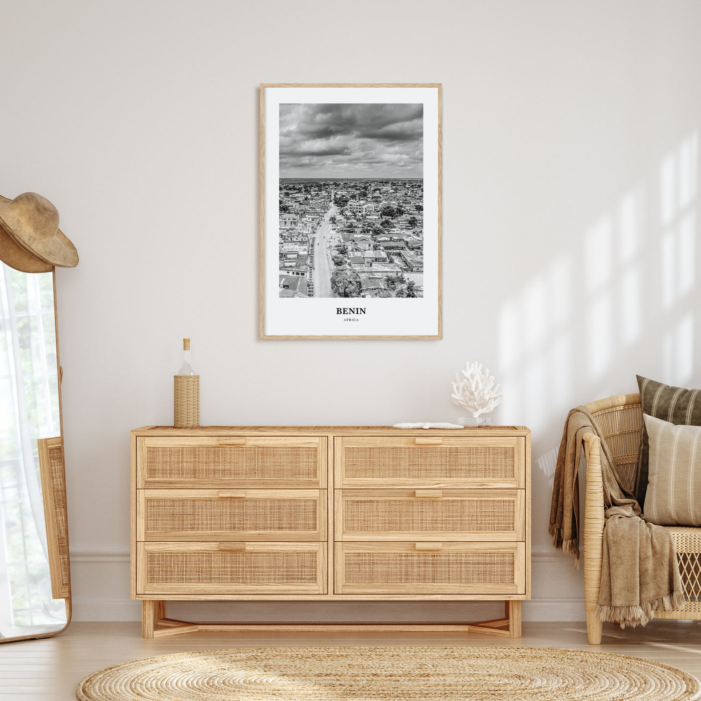 Benin Portrait B&W Poster