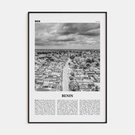 Benin Travel B&W Poster