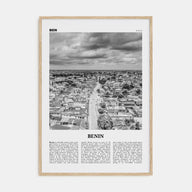 Benin Travel B&W Poster