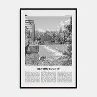 Benton County Travel B&W Poster
