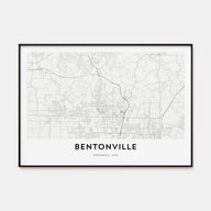 Bentonville Map Landscape Poster