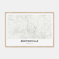 Bentonville Map Landscape Poster