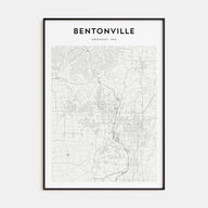 Bentonville Map Portrait Poster