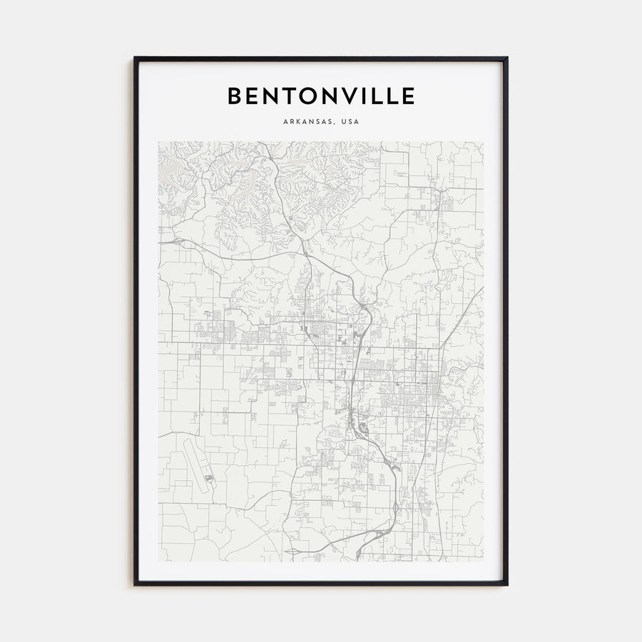 Bentonville Map Portrait Poster