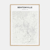 Bentonville Map Portrait Poster