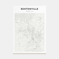 Bentonville Map Portrait Poster