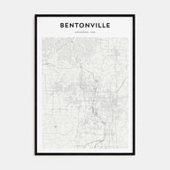 Bentonville Map Portrait Poster