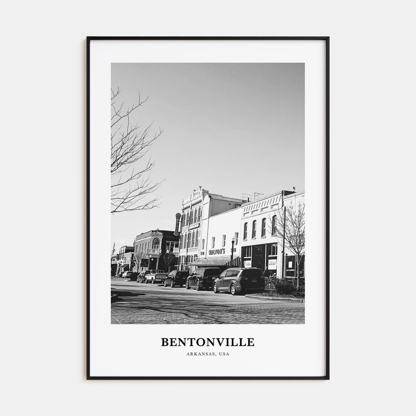 Bentonville Portrait B&W Poster