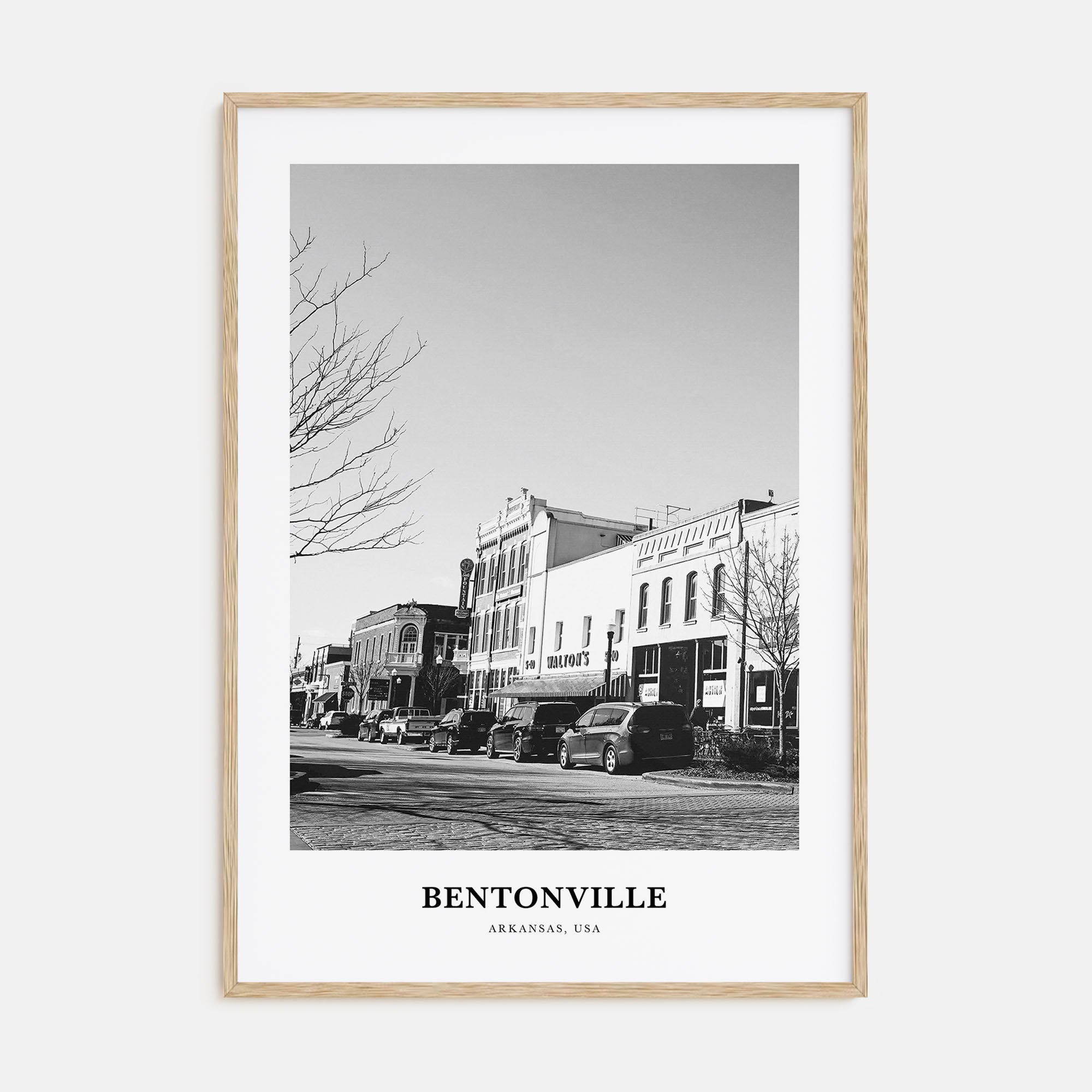 Bentonville Portrait B&W Poster
