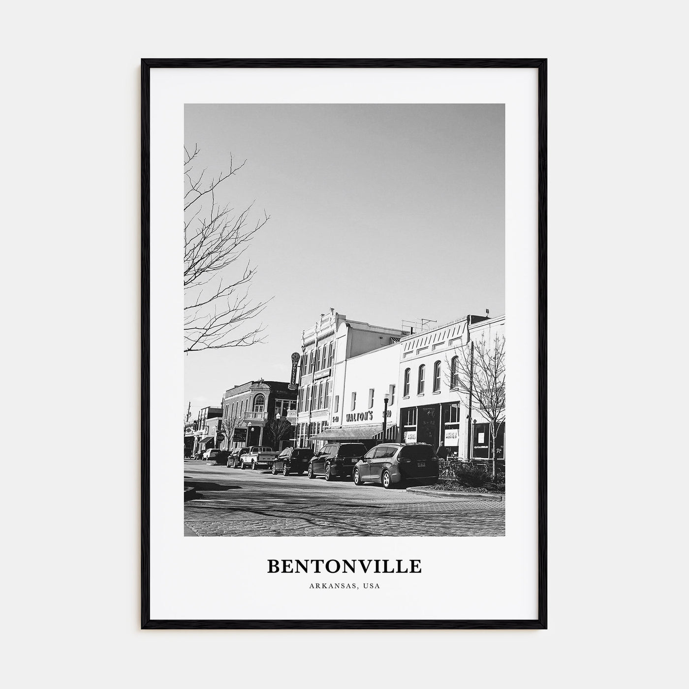 Bentonville Portrait B&W Poster