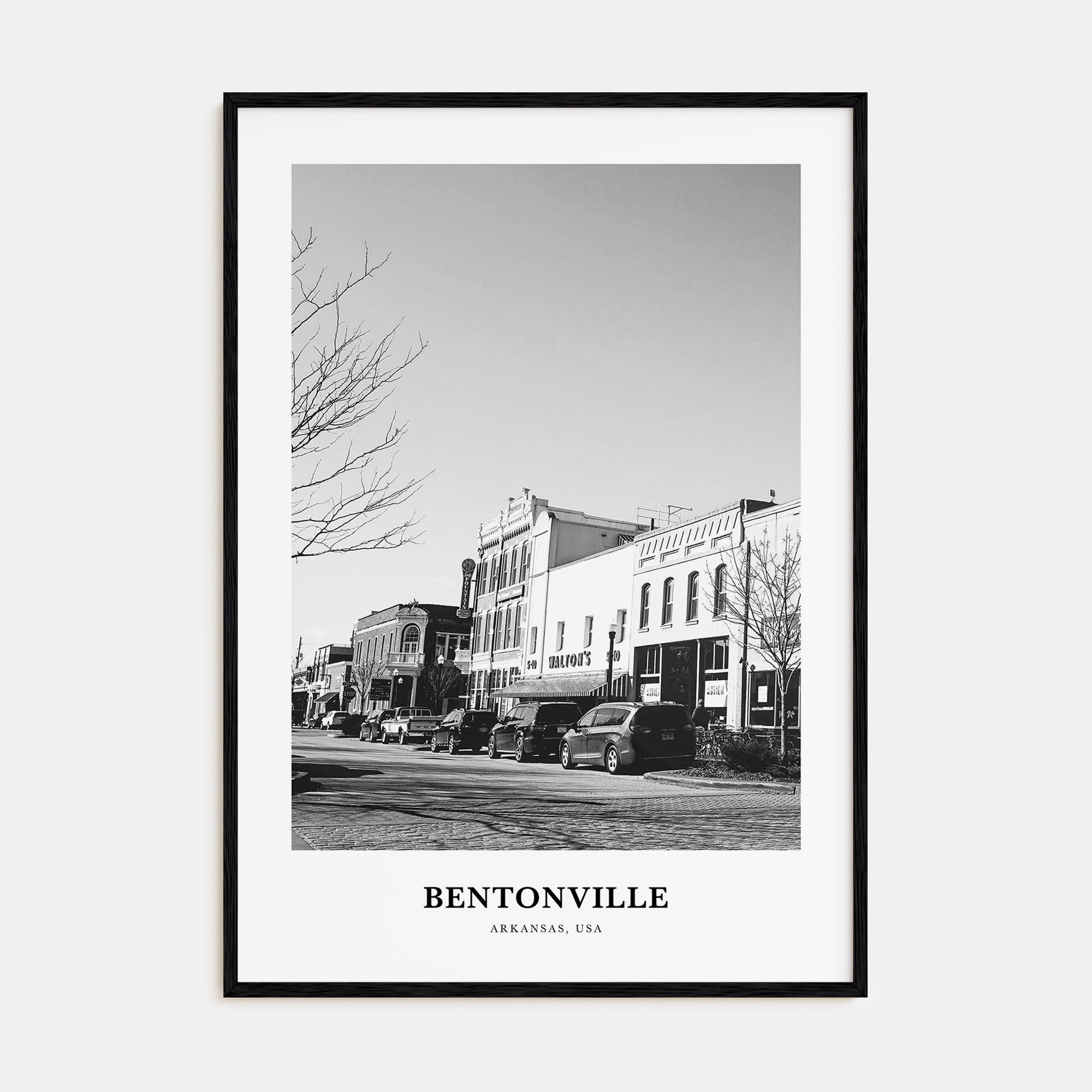 Bentonville Portrait B&W Poster