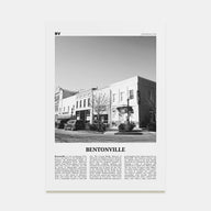 Bentonville Travel B&W Poster