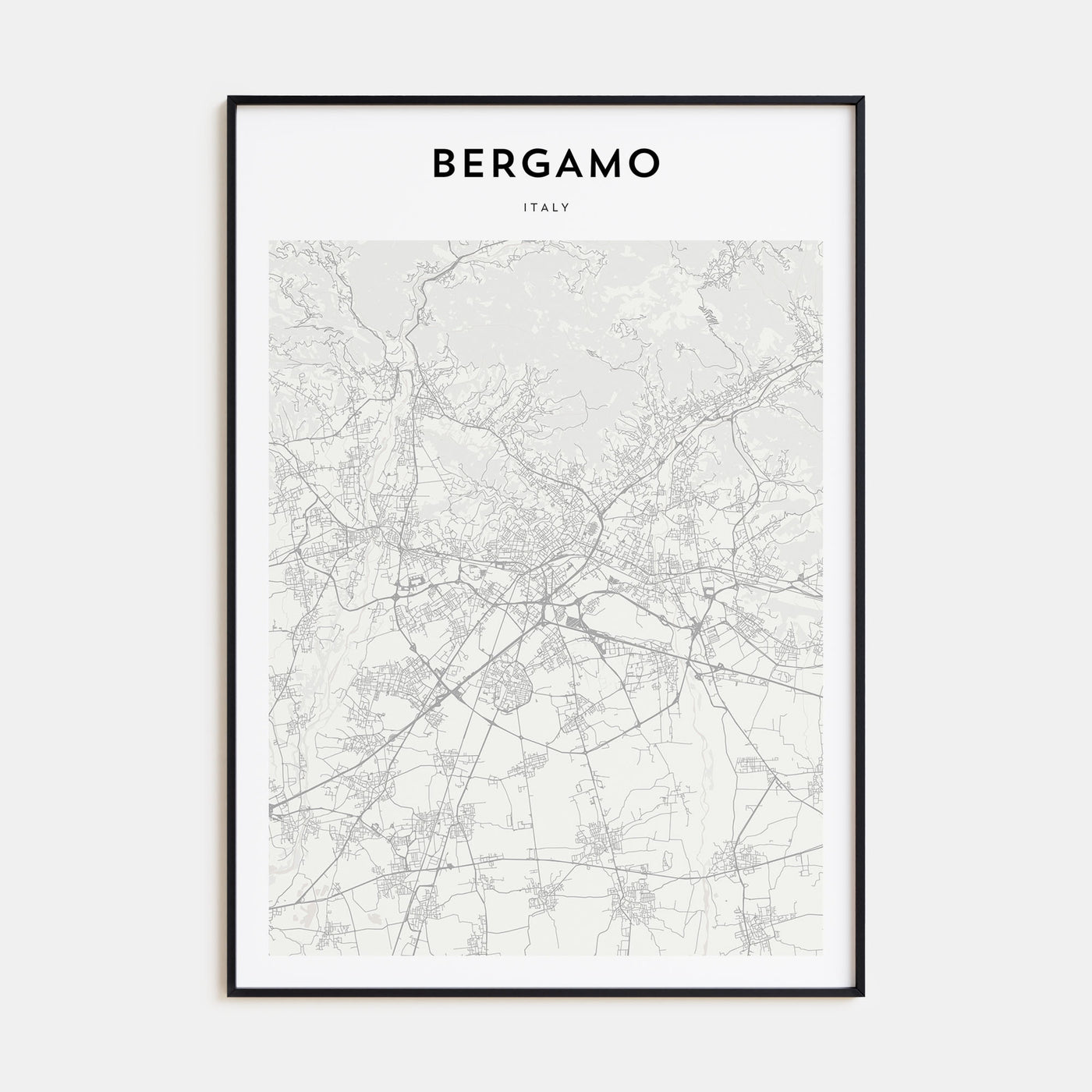 Bergamo Map Portrait Poster