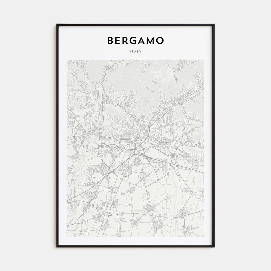 Bergamo Map Portrait Poster