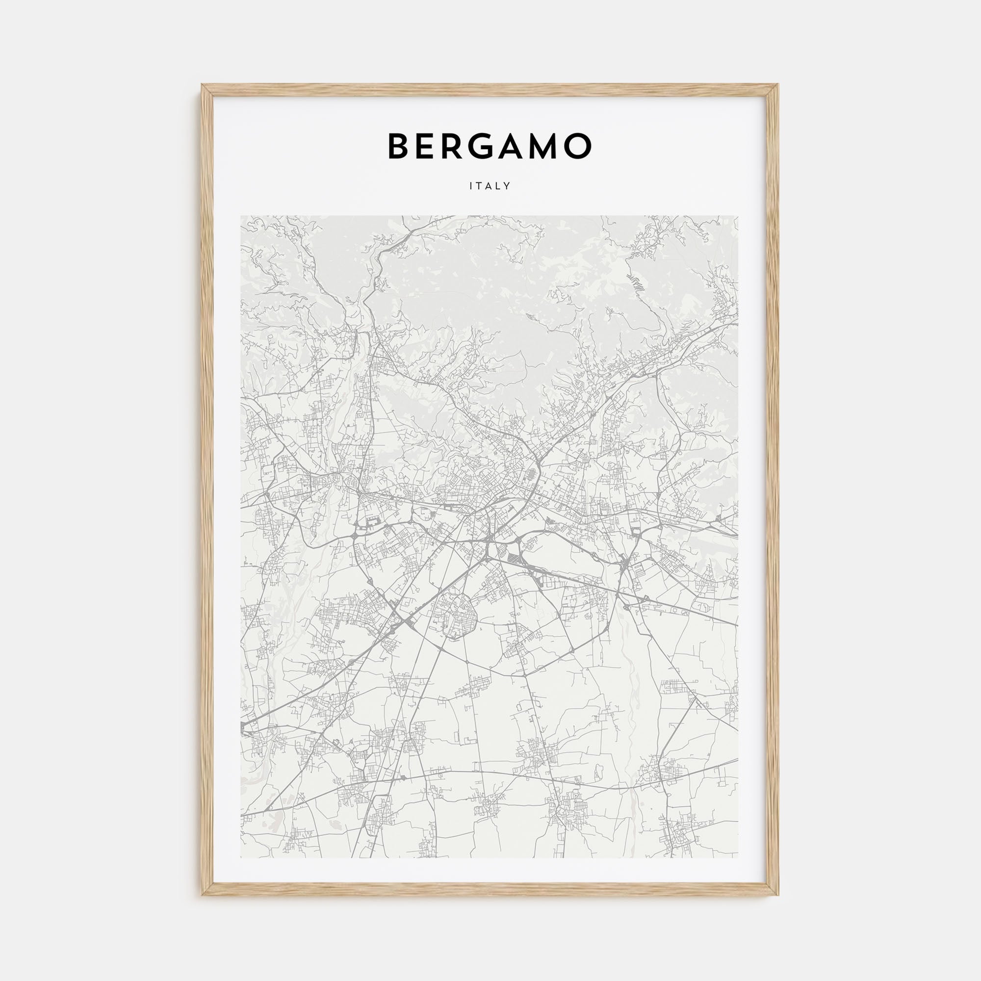 Bergamo Map Portrait Poster