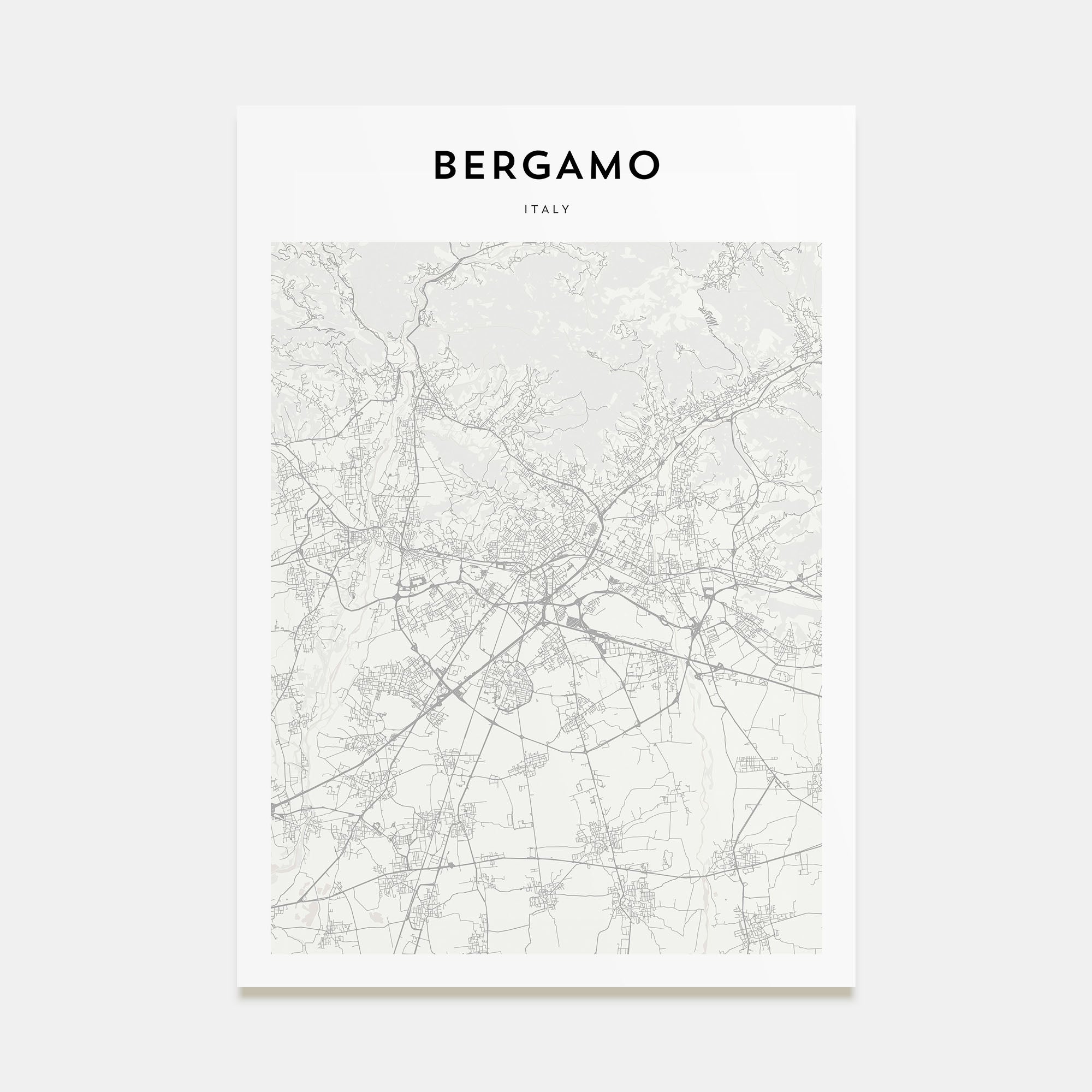 Bergamo Map Portrait Poster