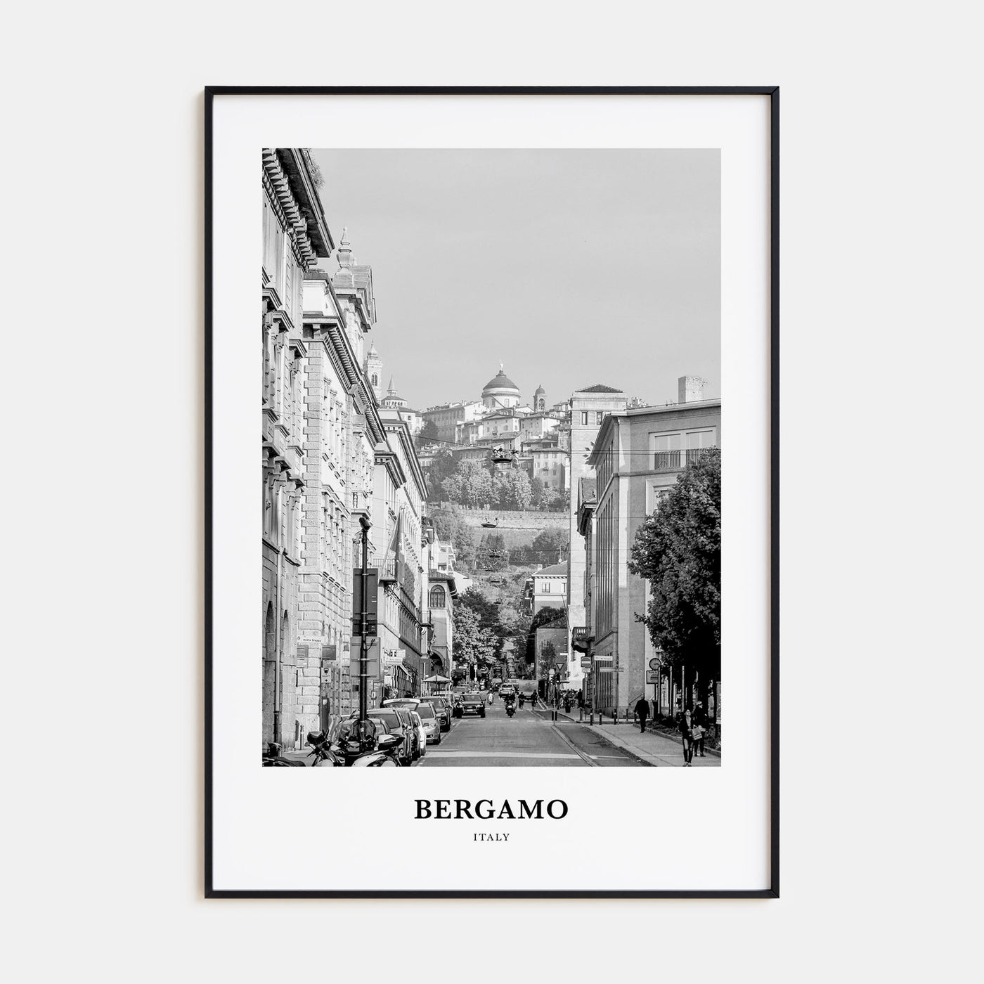 Bergamo Portrait B&W Poster
