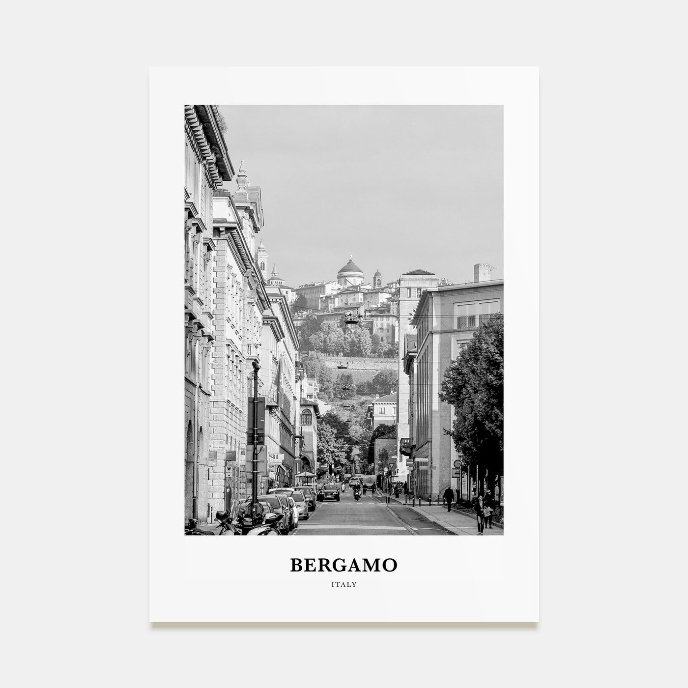 Bergamo Portrait B&W Poster