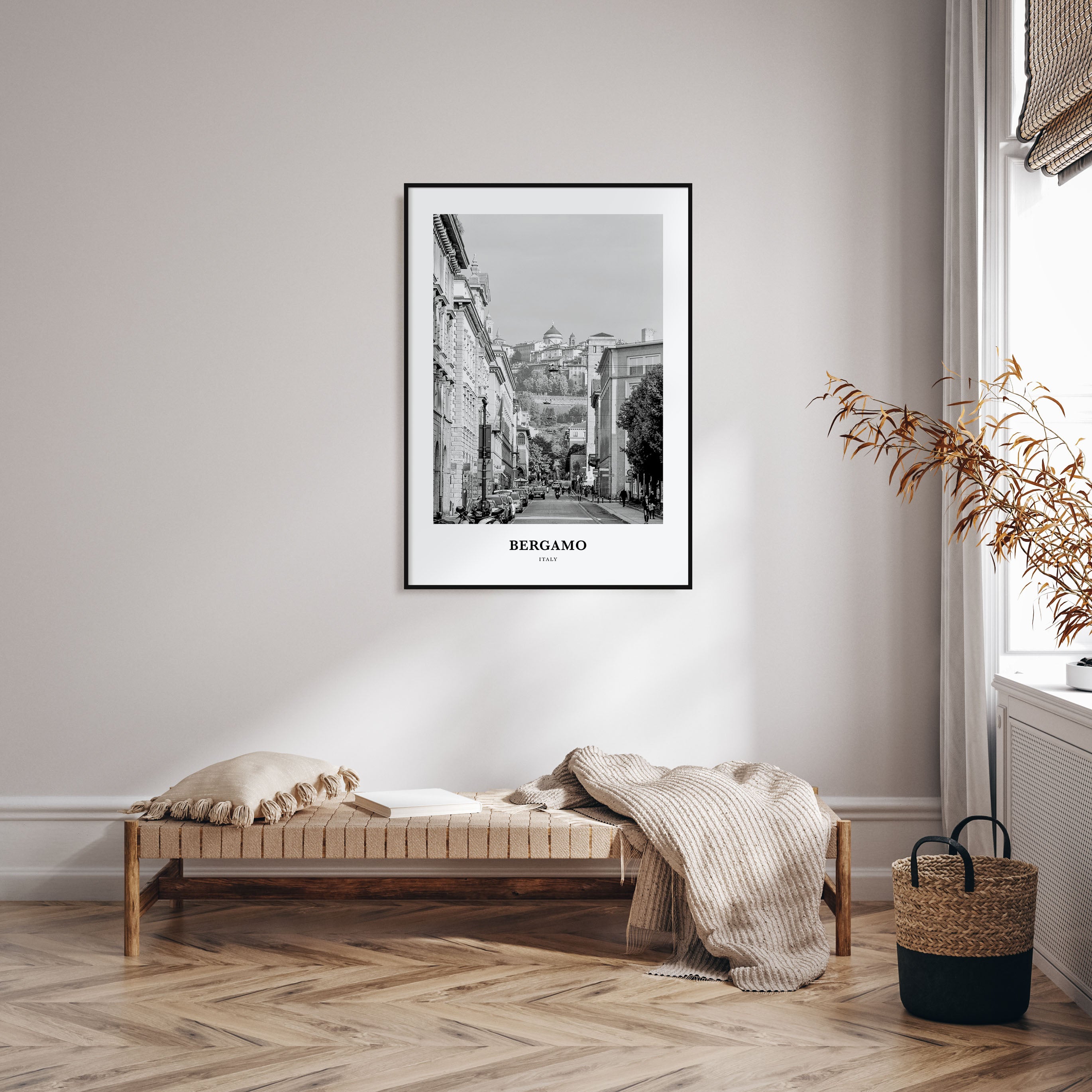 Bergamo Portrait B&W Poster