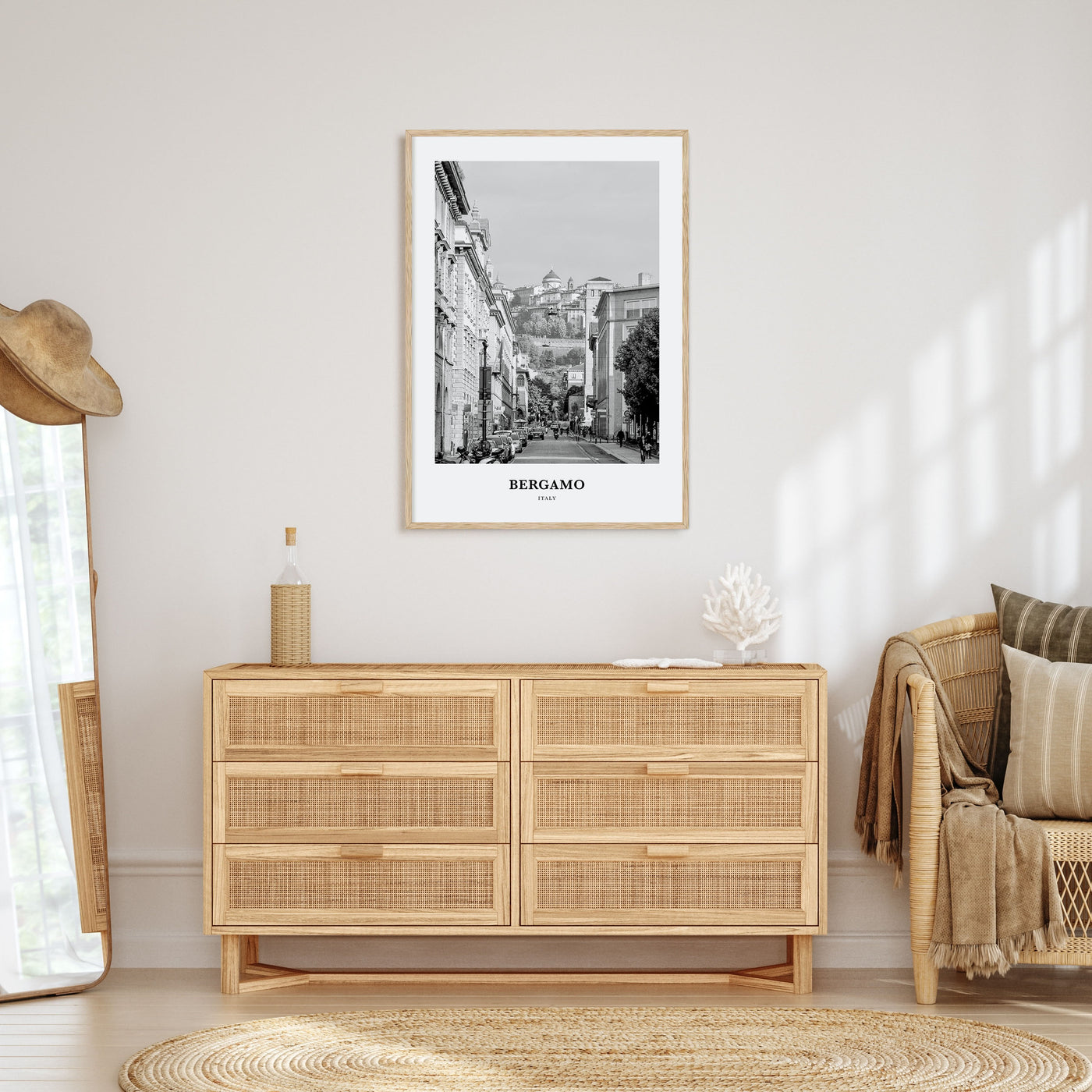 Bergamo Portrait B&W Poster