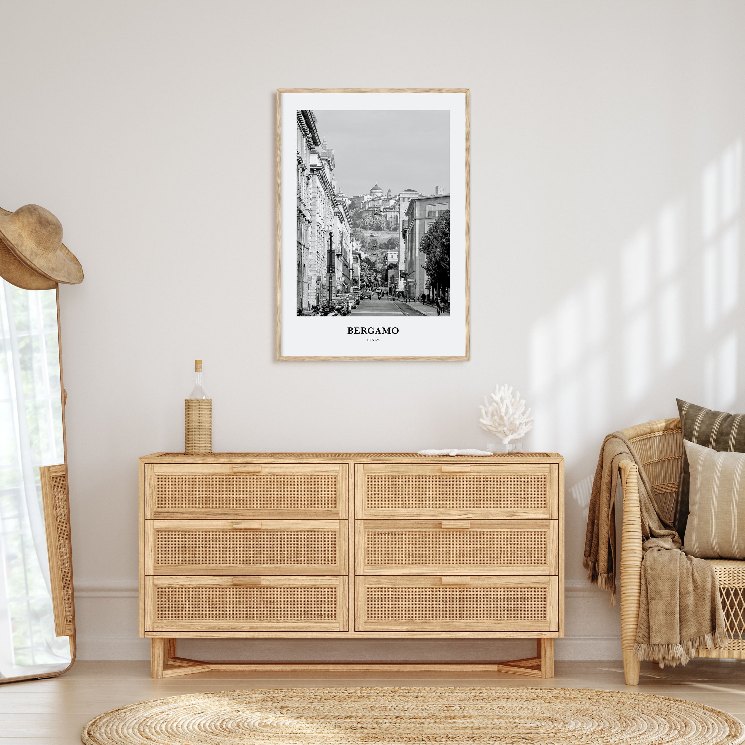 Bergamo Portrait B&W Poster