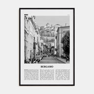 Bergamo Travel B&W Poster