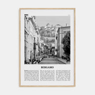 Bergamo Travel B&W Poster