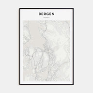 Bergen Map Portrait Poster