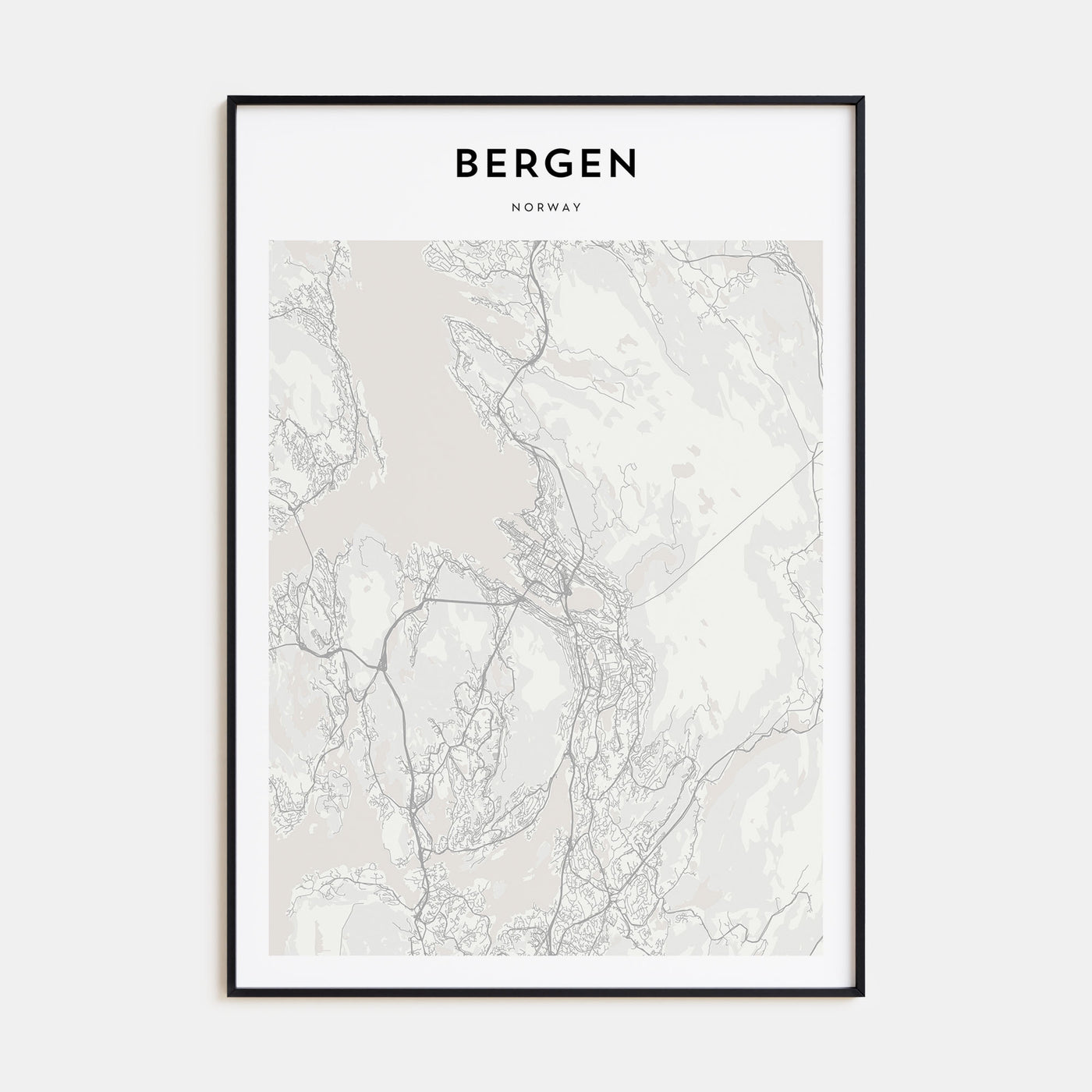 Bergen Map Portrait Poster