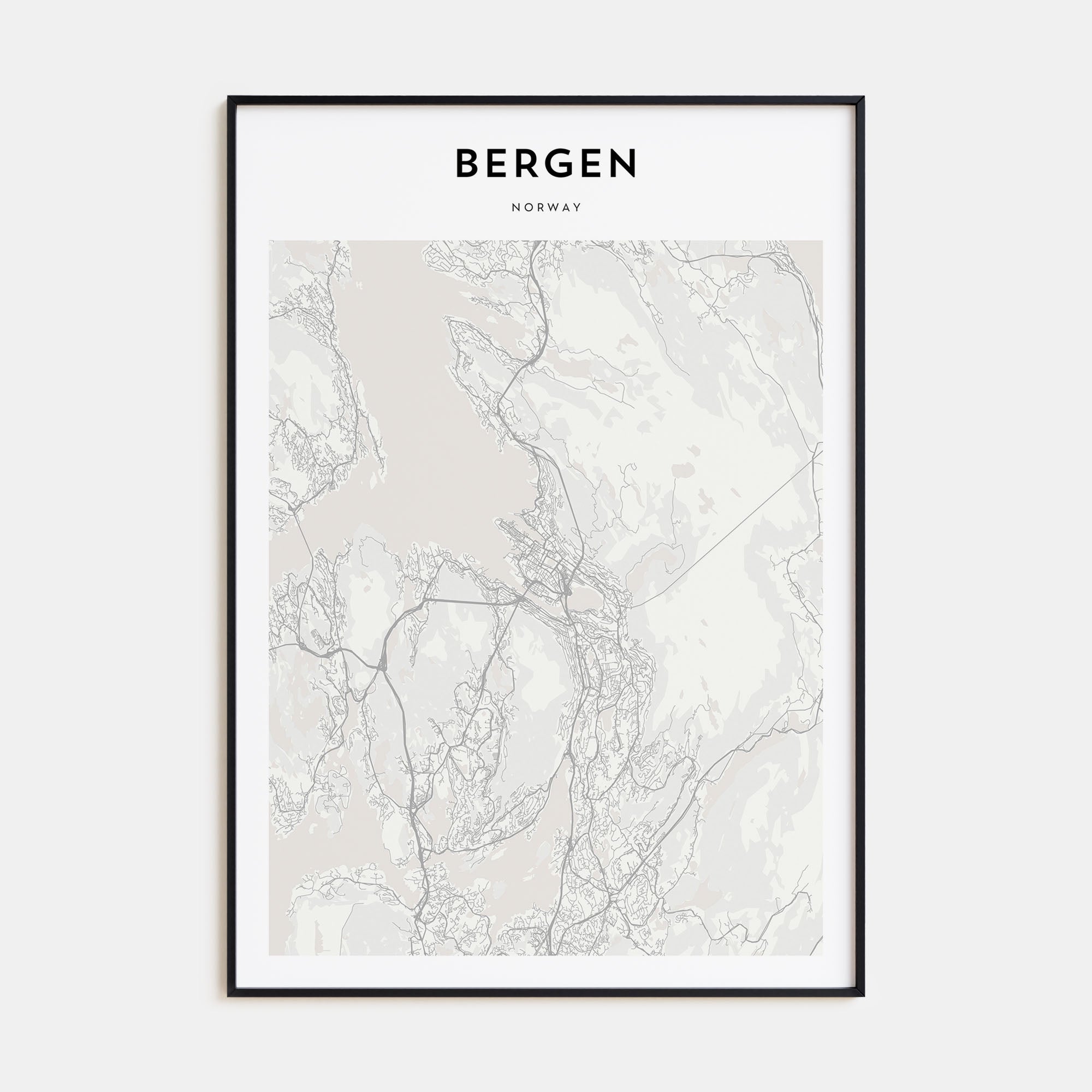 Bergen Map Portrait Poster