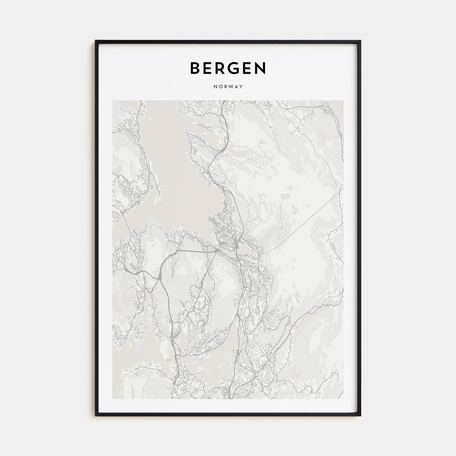 Bergen Map Portrait Poster